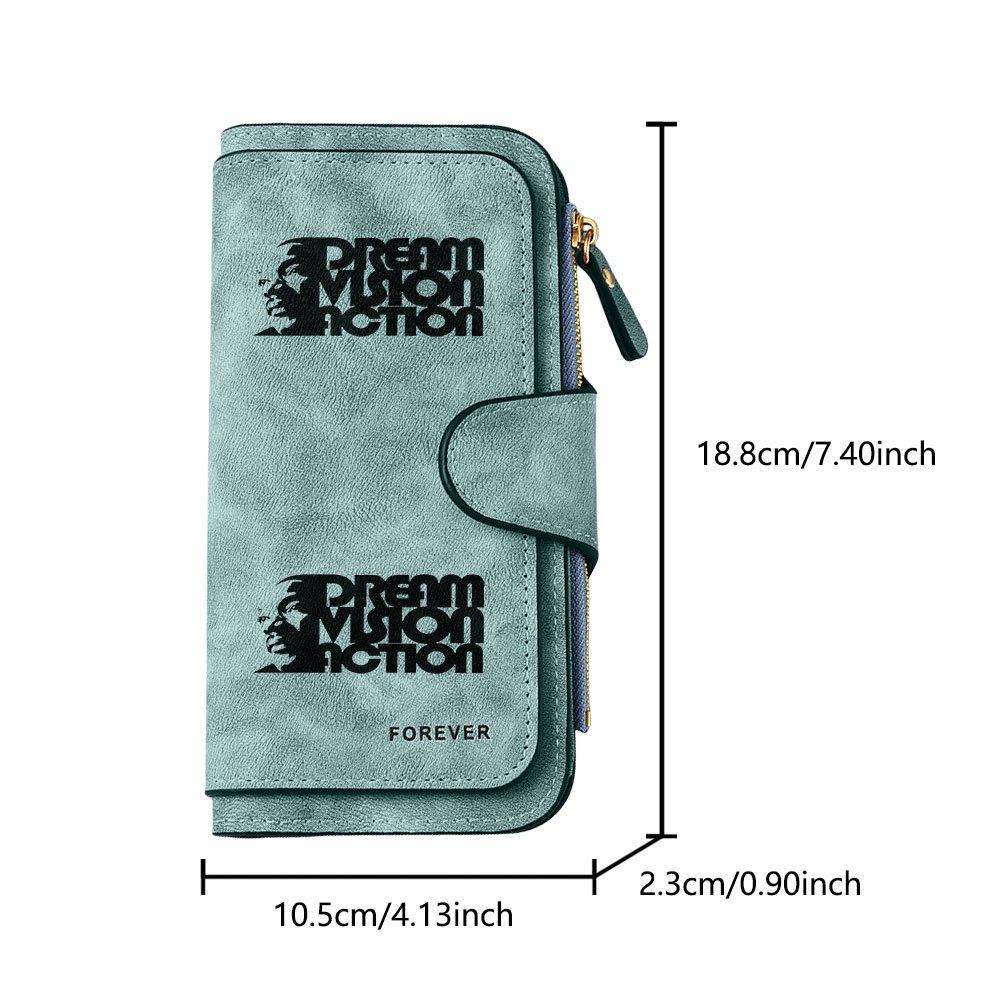 Dreamvision Long Zipper Wallet, Large Capacity Card Holder, Unisex Clutch Bag, Fashionable Zipper Coin Purse, Suitable for Daily Use, A Great Gift