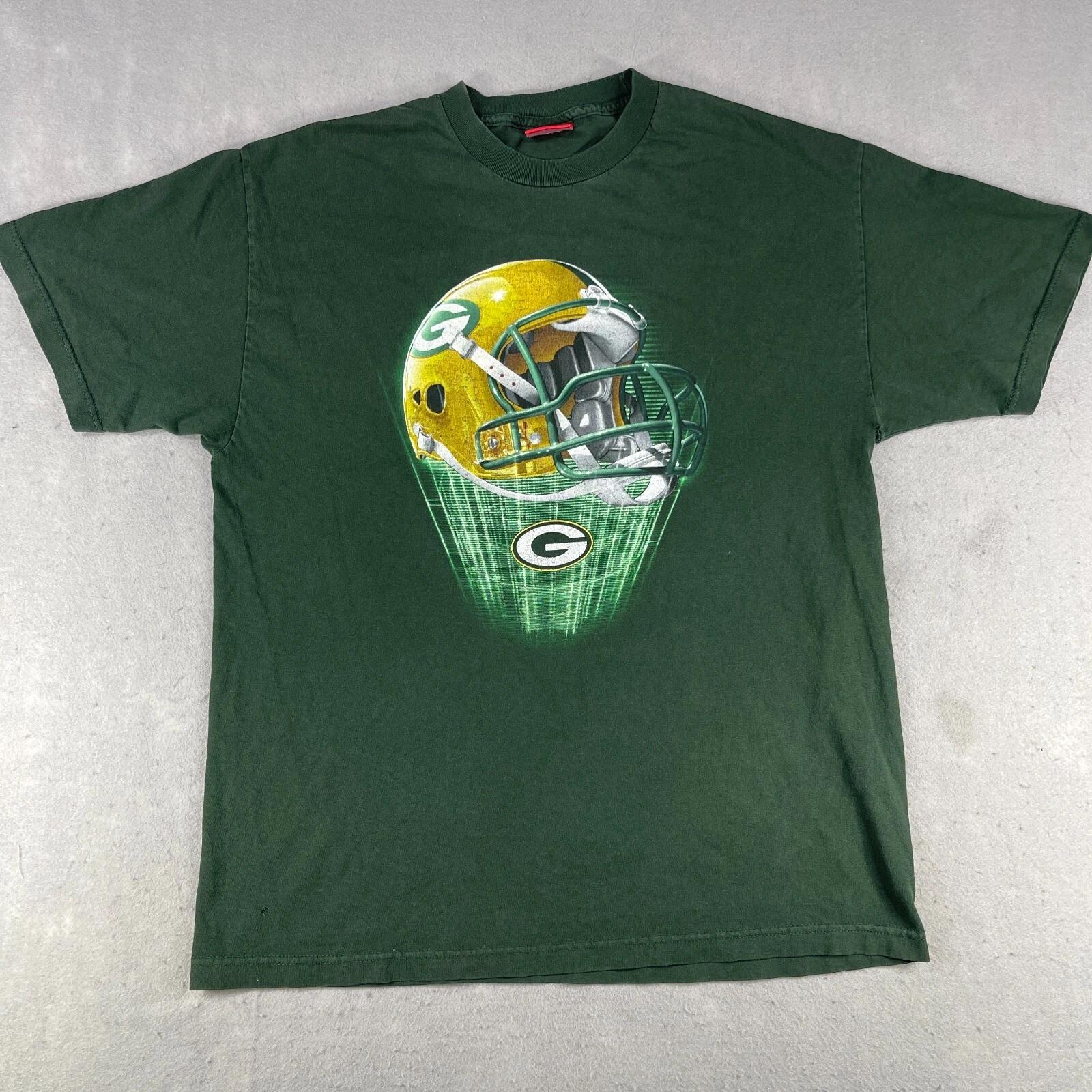 VTG Green Bay Packers NFL Shirt Men s 2XL American Football Team Crew Neck M
