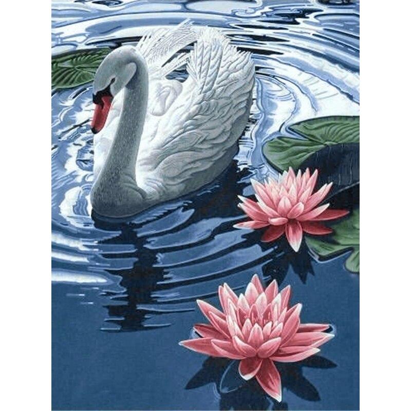 Volle 5D Diamant Malerei Schwan See DIY Diamant Stickerei Diamant mosaik Kreuz Stich Kits Home Decor Geschenk