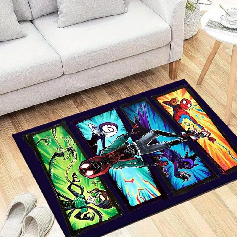 

1pc Spider-Man Pattern Area Rug Soft Flannel Floor Mat for Living Room, Office, Bedroom and Carpet, Sofa Coffee Table Floor Mat 60cm by 90cm