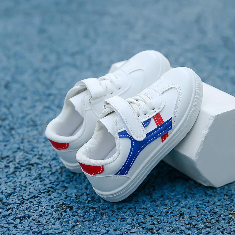 Children's Sports Shoes Spring Shoes Girls Shoes Student Non-slip Shoes Boys Leather Casual Sneakers White Shoes