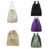 Large Capacity Drawstring Shoulder Bag with Handle Sports Knapsack Nylon Backpack  School
