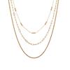 GEMCHIC Women's Stainless Steel 3-Layer Layered Chain Necklace Titanium Steel Paperclip Chain Versatile Choker Wholesale