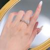 OEVAS 100% 925 Silver Full Square High Carbon Diamond Rings For Women Sparkling Wedding Party Fine Jewelry