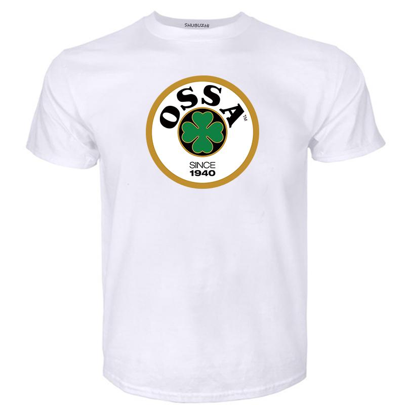 Cotton Tshirt mens summer Tops OSSA Logo summer fashion tshirt men High Quality tops euro size boys gifts
