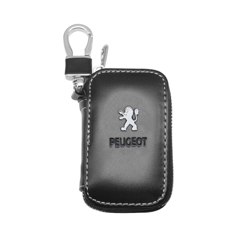 

2026 Горячая Наклейка на Автомобиль Чехол для Ключей Автомобиля Кожаный Модный Значок Сумка Держатель для Ключей Аксессуар для Peugeot 307 206 308 207 406 407 408 e-2008 R