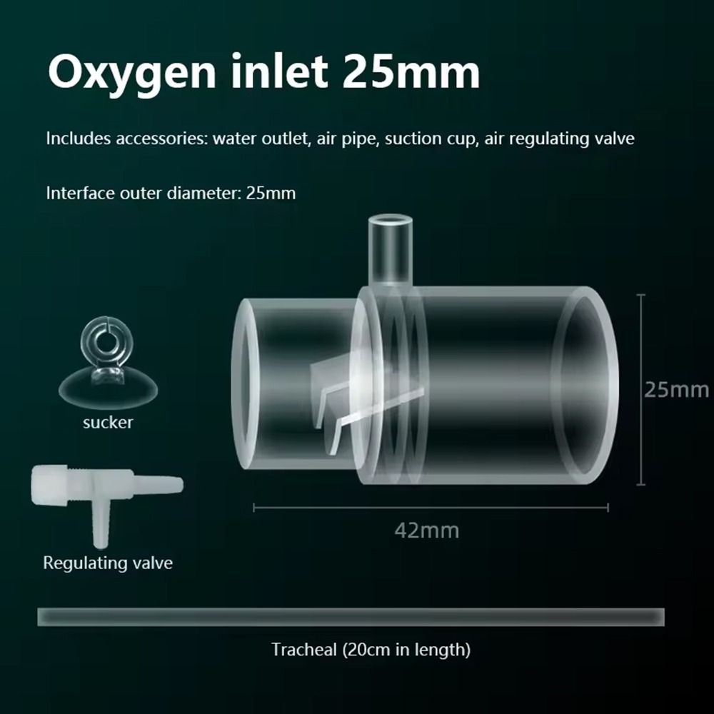 16/20/25mm Fish Tank Filter Outlet Acrylic Aquarium Oxygen Head  Fish Tank Accessories