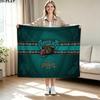 Vintage Vancouver Grizzlies Print Flannel Blanket High Quality Warm Comfortable Cover for All Seasons Perfect for Gifts Home Decor