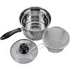 Wahei Freiz One Handed Pot 18cm with Colander IH Compatible Stainless Steel Nabeya Daisaku NR-7731
