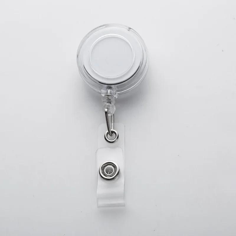 Women Man Credit Card Cover Case with Retractable Buttons Pouch Creative Transparent Nurse Badge Doctor ID Holder Clip Badge