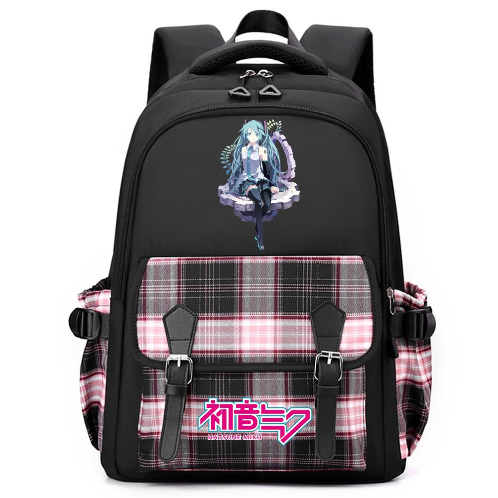 Anime Hatsune Miku Printed Large Capacity Backpack for Teenger Student Girl Boy Schoolbag Bookbag Women Waterproof Travel Bag Bookbag Mochila Gift