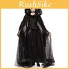 Elegant Black Cosplay Costume For Women Featuring Terrifying Grim Reaper Design