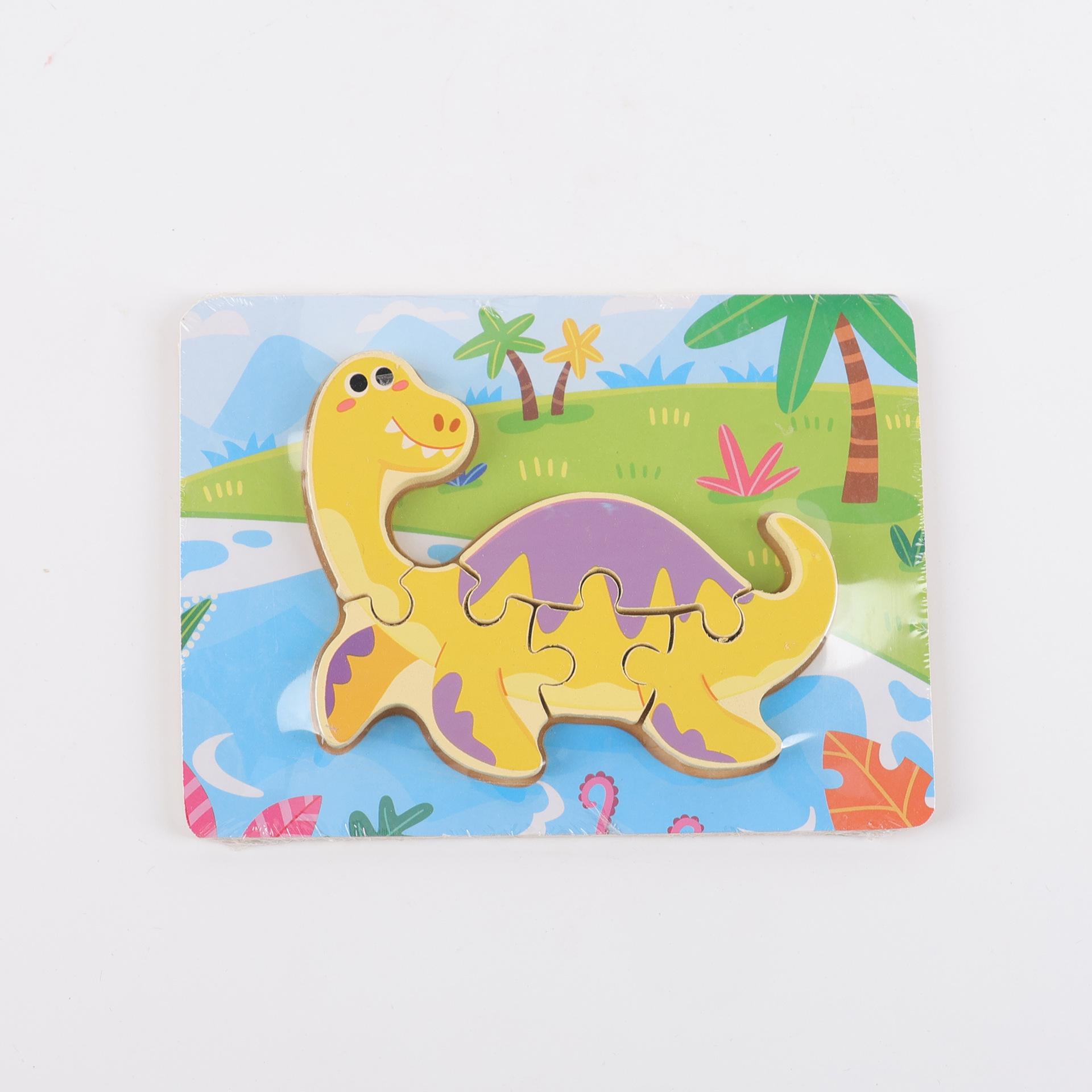 

Flat wooden puzzle small puzzle children early education educational toys cartoon animal traffic cognition building block