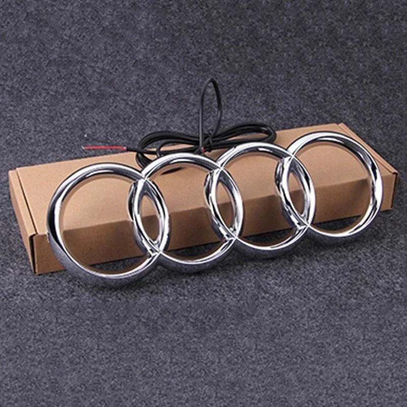 For Audi S5 Static Light Car Front Grille LED Emblem Decor for Audi A4 A5 Q5 RS5 A4L A3 8p Q3 A8 Decals Badge Sticker Exterior Accessories