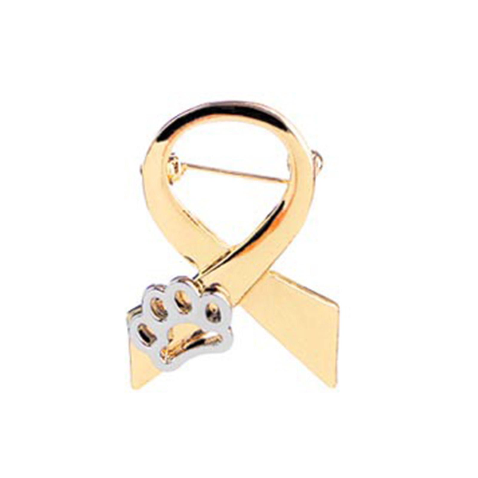 

Trendy Zinc Alloy Pet Paw Printed Collar Pin Ribbon Tie Brooch Eye catching Animal Ornament Pin for Dog and Cat Gifts