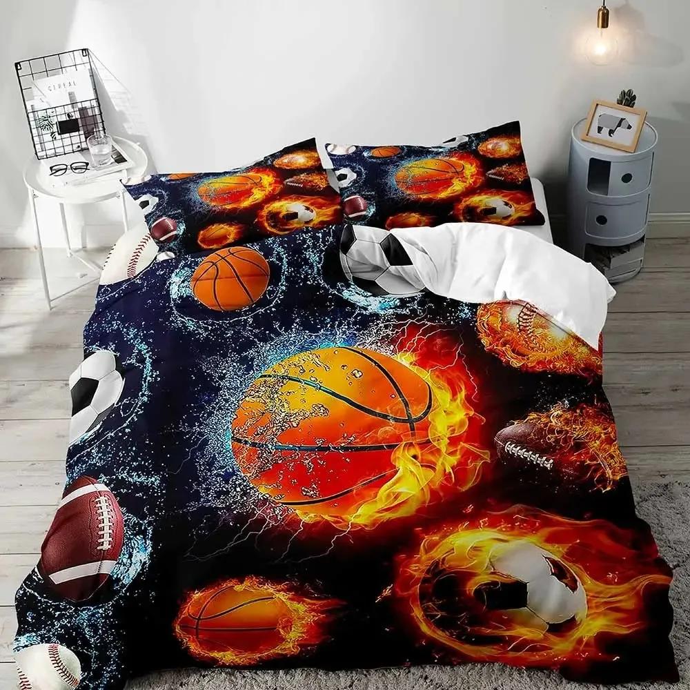 American Football Duvet Cover Set,Sports Bedding Set,Navy Blue Comforter Cover Set,Inspirational Gifts for Men Boyfriend Husband