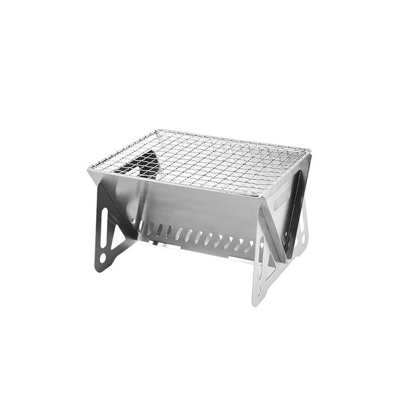 Nouveau barbecue à charbon de bois pliable et portable en acier inoxydable pour cour extérieure