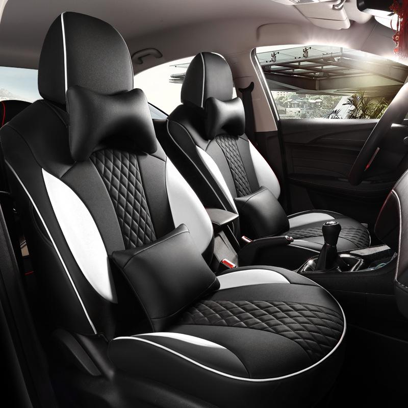 CKJ Custom Full-Wrap Leather Seat Covers for Roewe I5 - All-Season Sports Cushions