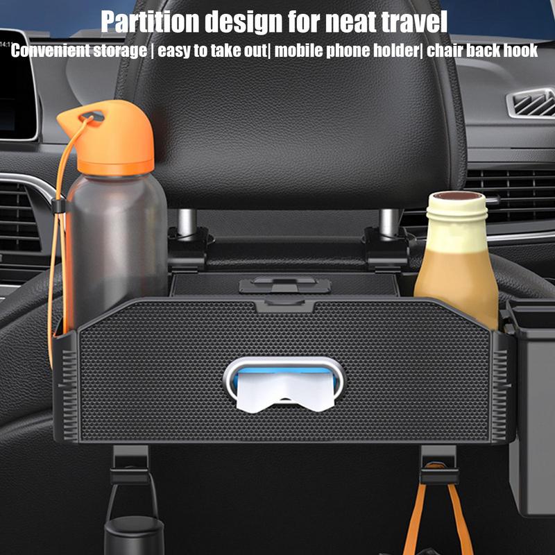 Headrest Cup Holder For Back Seat Multifunctional Truck Organizer Portable Seat Back Storage Box Car Organizer With Hook And