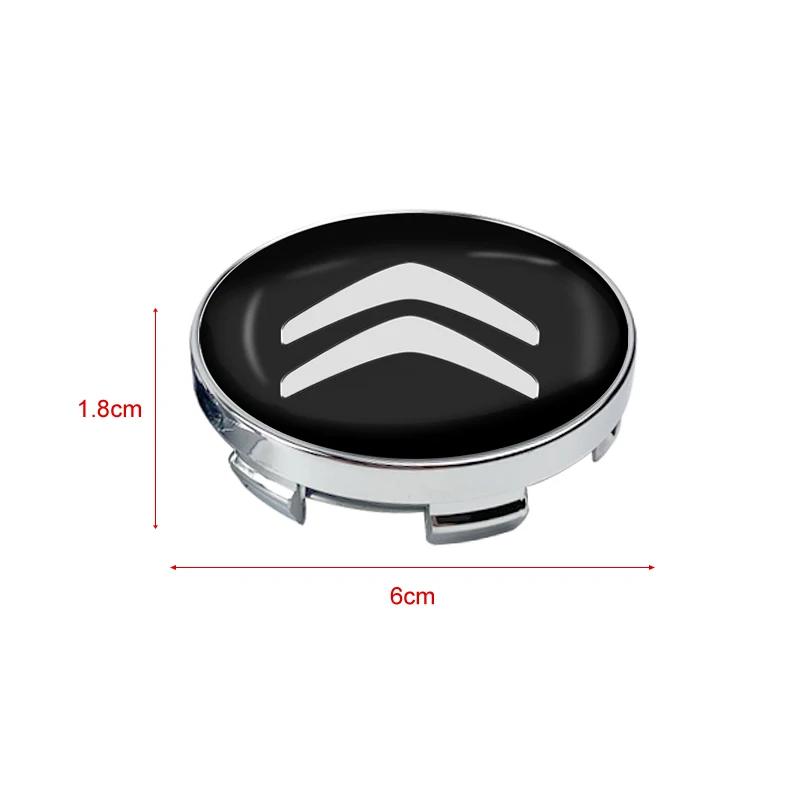 4pcs Car Wheel Hub Center Badge Caps Rims Series Wheel Covers Stickers For Citroen C2 C3 C4 C5 C6 C1 DS3 DS4 DS5 DS7 C4l Picasso