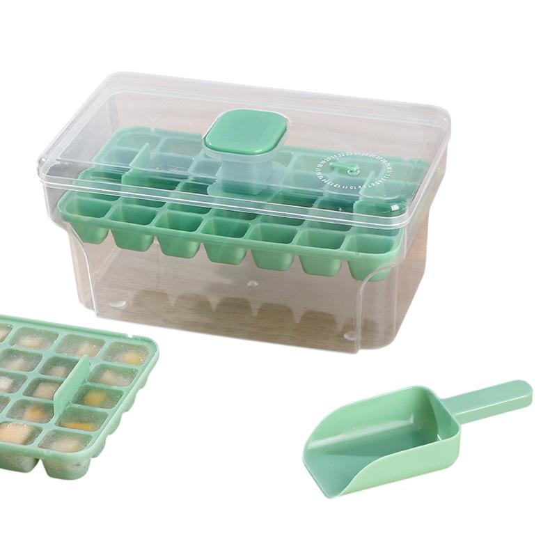 New 34/68 Compartments Ice Cube Mould Press Type With Lid Home Ice Box Ice Tool Freezer Ice Cube Maker Gifts