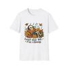 Unisex Softstyle T-Shirt | Leaf Me Be I'm Vibing | Skeleton Autumn Chill Tee