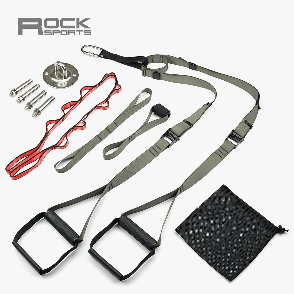 RS-trx Suspension Training Straps: Home Fitness Equipment for Comprehensive Resistance Training, Suitable for Both Men and Women.