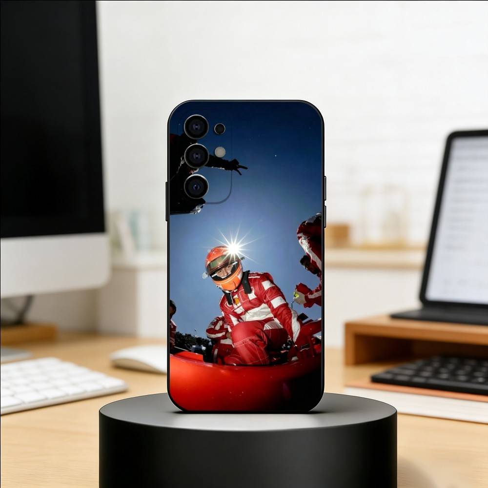 Racing Driver M-Michael S-Schumacher Phone Case Black Silicone Soft For Samsung S25,S24,S21,S22,S23,S30,Ultra,S20,Plus,Fe,Lite