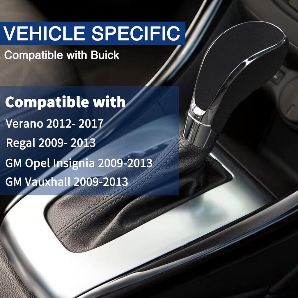 Gear Shifter Knob Compatible With Buick Verano 2012-2017 Car Gear Shifter Replacement -Black