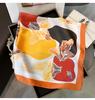 Korean Style Fashion Thin Silk Like Square Scarf For Women Summer Versatile Decorative Neckerchief
