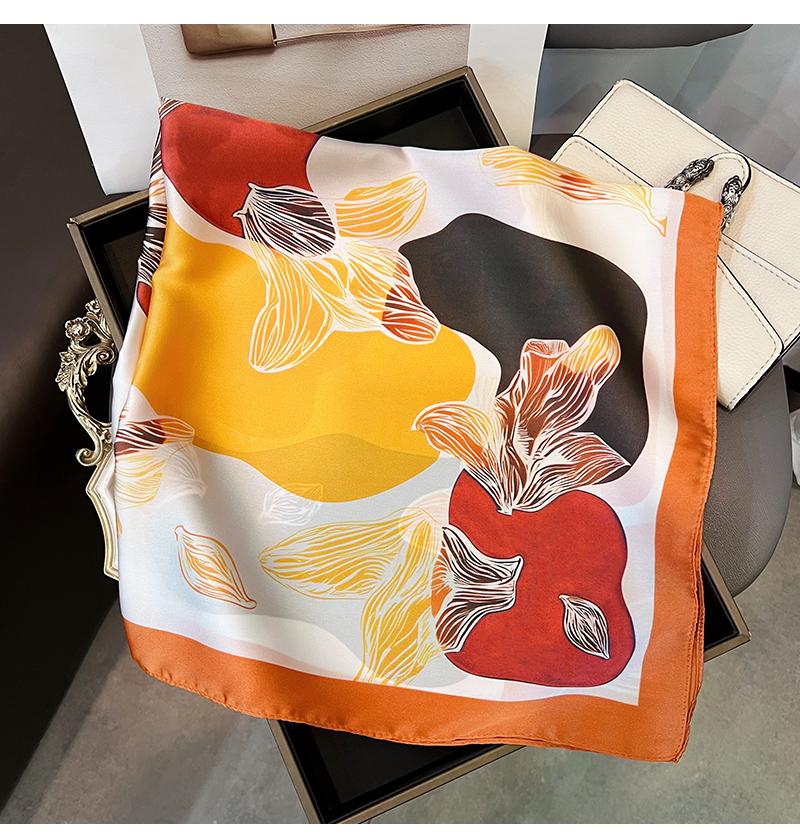Korean Style Fashion Thin Silk Like Square Scarf For Women Summer Versatile Decorative Neckerchief