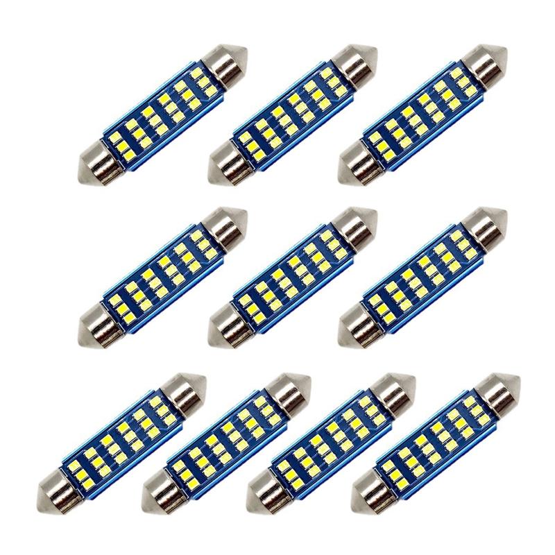 LED Auto Ceiling Lamps 31mm 36mm 39mm 41mm Super Bright Car Dome Light Interior 2016 License Plate No Error Reading Lamp