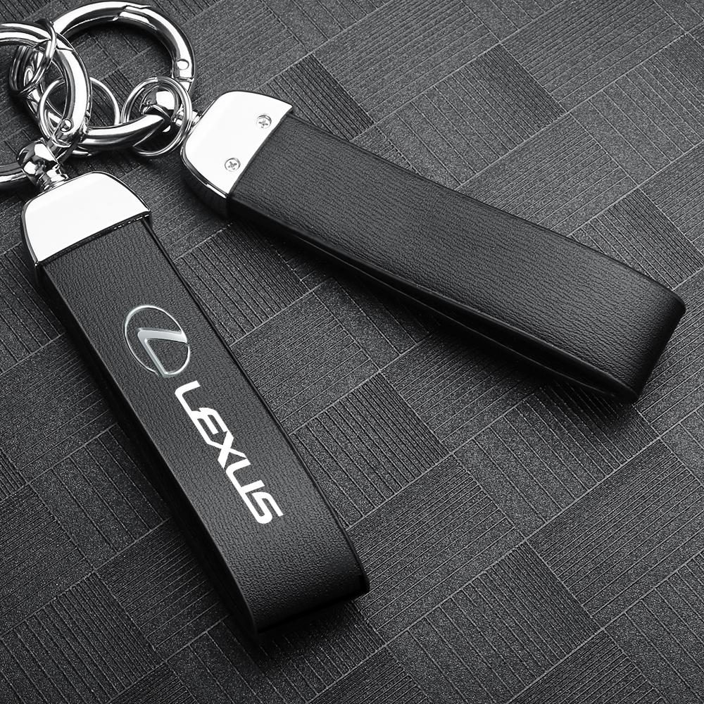 Car Luxury Leather Keychain Key Ring With Lexus Logo Accessories For LS LC IS350 ES300h ES300 IS250 IS220d NX350h RX GS350 LX570