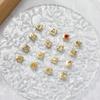 NEW Brilliant Zircon Love Heart Bow Starfish Flower Sun Italian Charm Links Fit 9mm Stainless Steel Bracelet Jewelry DIY Making