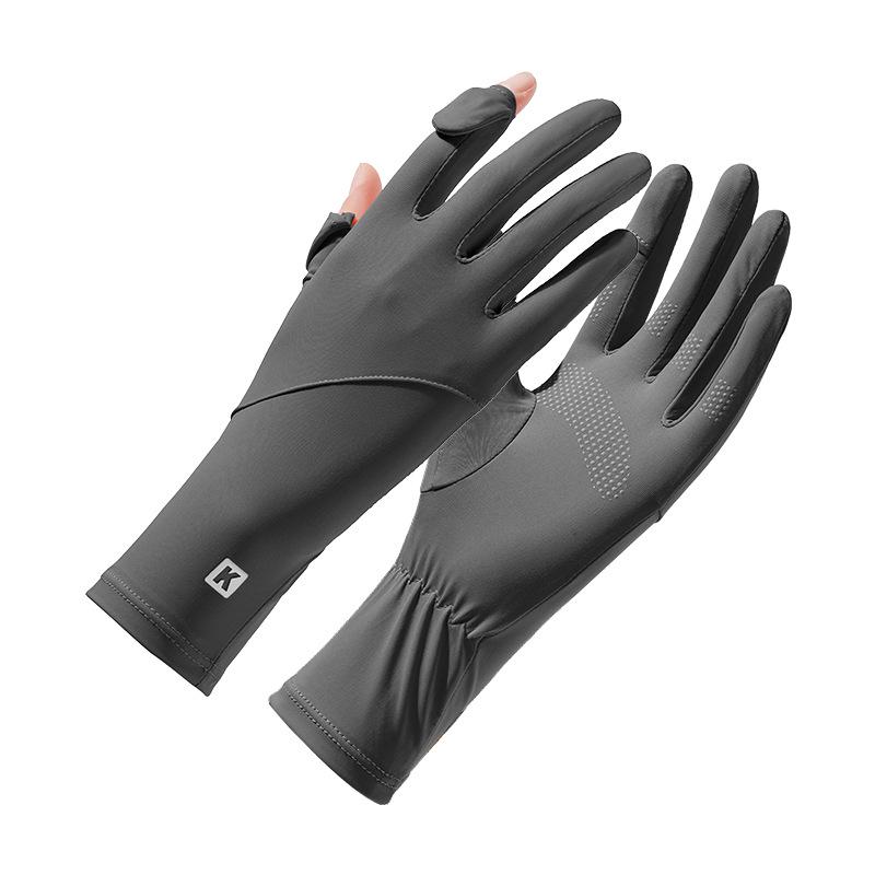 Women's UV Protection Fingerless Cycling Gloves - Non-Slip, Breathable, Ice Silk, Touchscreen Compatible for Summer Driving