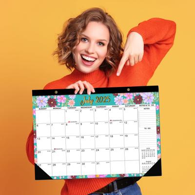 2025-2026 Väggkalender Floral Design Vägghängande Kalender Jul. 2025 - Dec. 2026 18 Månaders Planerare för Hemmakontor Skoldekor