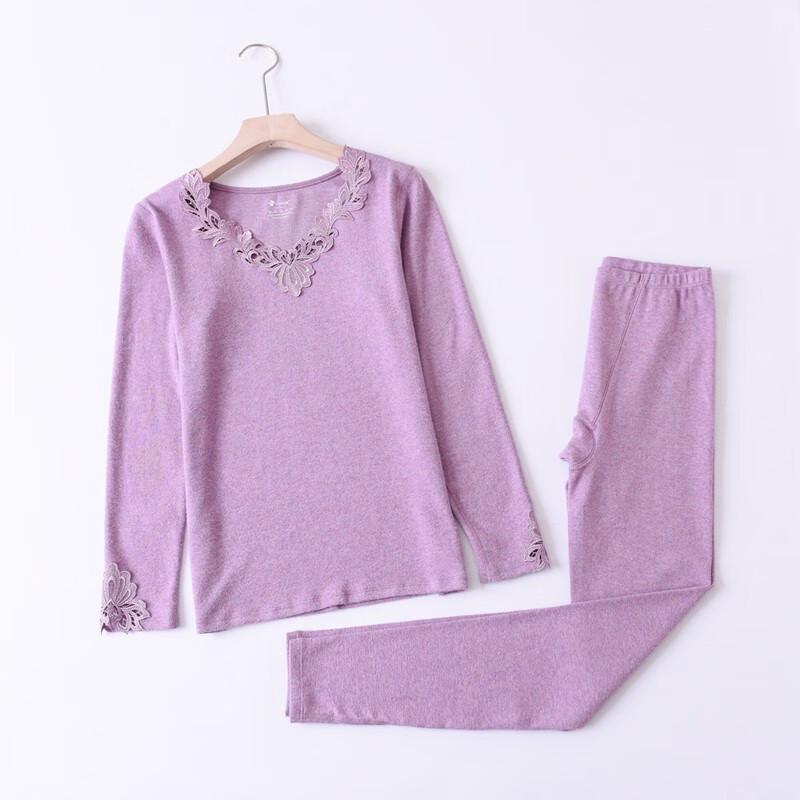 CASER B89701 Women s Lace Trim Thermal Underwear Set XXL