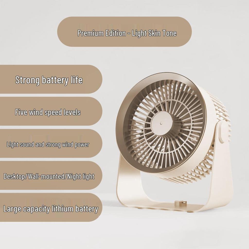 Tragbarer Hochgeschwindigkeits-Handventilator mit 120 einstellbaren Geschwindigkeiten, USB-Aufladung und Aufhängeschnalle für den Außenbereich