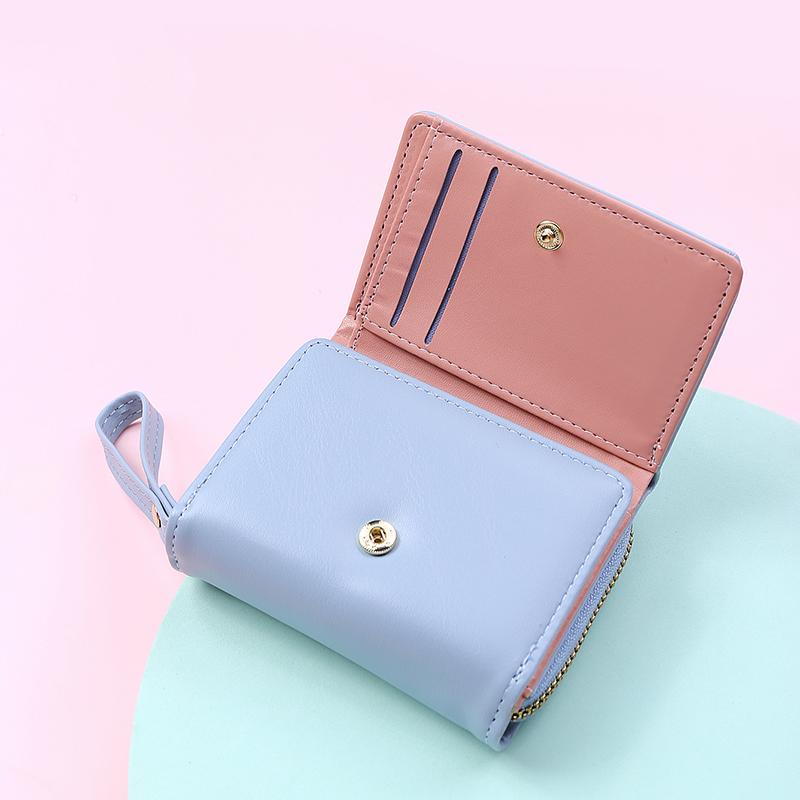 1 Pezzo Portafoglio Moda Donna Portamonete Corto Donna Portafogli Per Donna Porta Carte Piccolo Portafoglio da Donna Chiusura Femminile Mini Pochette
