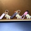 Year of the Horse Gold Keychain: Creative Cartoon Pony Pendant Gift for Friends