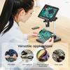 7" LCD Coin Microscope 50X-1200X Magnifier 5MP HD Digital Microscope 8 LED Lights Electronics Repair Soldring PC View Device