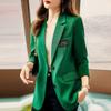 Stilvoller, lässiger Blazer in Grün für Damen, perfekt für Frühling und Herbst