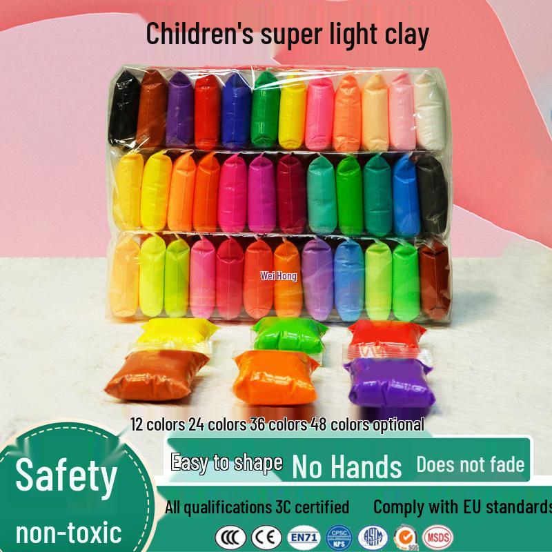 36-Color Play Dough Set: Food-Grade Space Clay for Kids