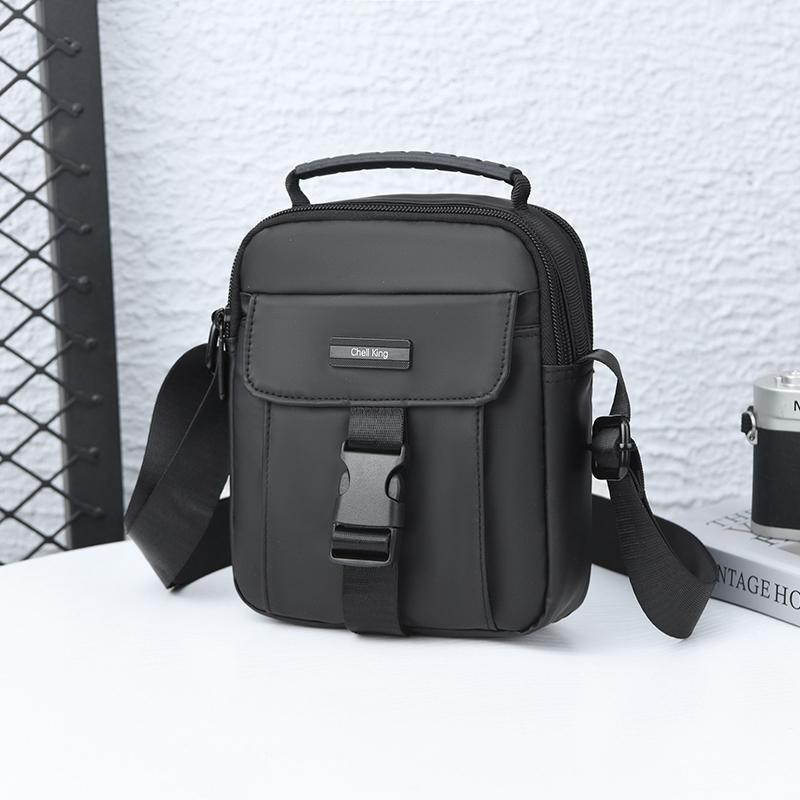 Borsa a tracolla impermeabile da uomo, borsa a tracolla verticale leggera, piccola borsa
