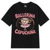 Cute Ballerina Capuchina Funny Coffee Meme T-Shirt Espresso Lover Gift Italian Trendy Tees Aesthetic 100% Cotton T-Shirts Unisex