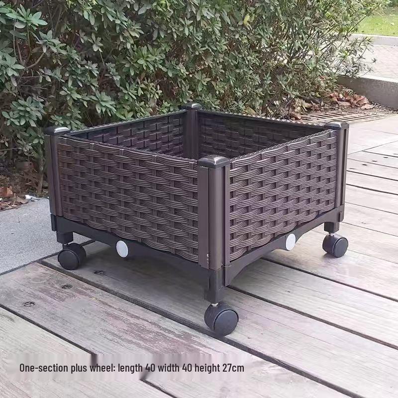 Extra Large Yellow-Edged Rooftop & Balcony Vegetable Planter Box