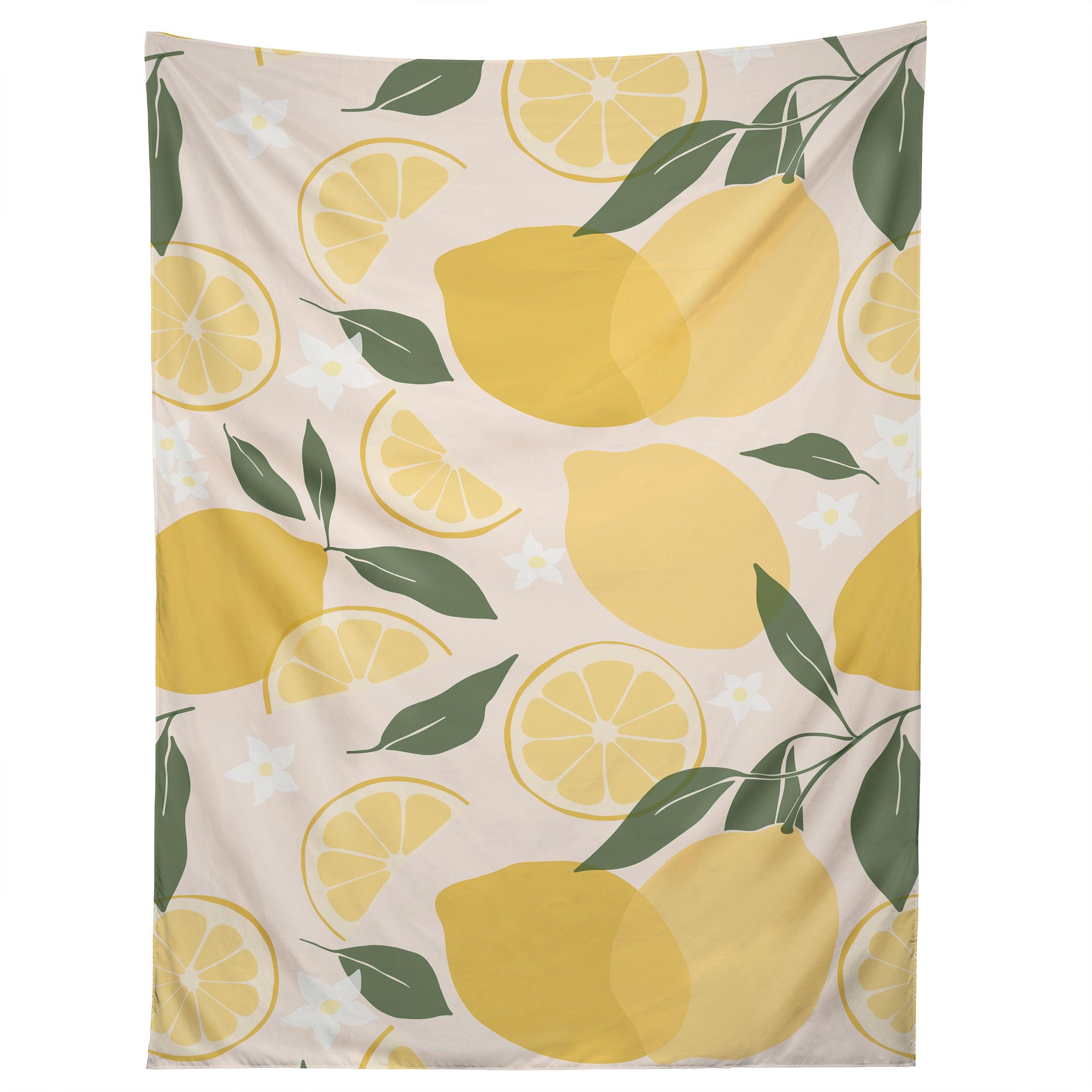 ABSTRACT LEMON PATTERN tapestry 75x100