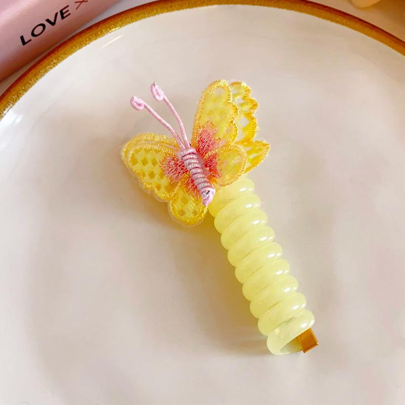 

Дофаминовая заколка для волос с жемчужиной-бабочкой, телефонный шнур, изысканная универсальная резинка для волос, модный милый головной убор, аксессуары для волос, высокое качество