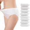 Joyancejt Disposable Panties, 8-Pack, Women's, Cotton, White, Individually Wrapped, Maternity Panties, Perfect for Travel and Hospital Stays (Medium)