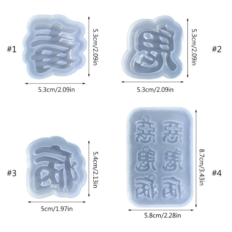 Evil Ghost Diseases Word Ornaments Resin Casting Silicone Mold Woman Keychain Decorative Pendant Mold for DIY Crafts